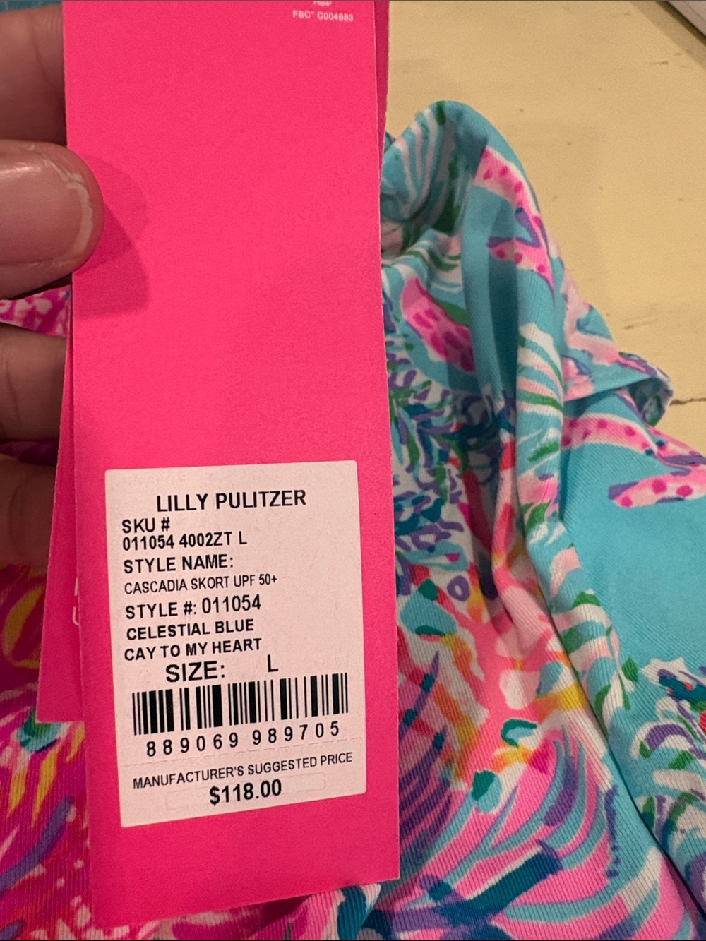 Lilly Pulitzer Cay To My Heart Cascadia Skort Ruffled NWT Large - Picture 2 of 3